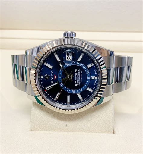 rolex sky-dweller blue precio|rolex sky dweller functions.